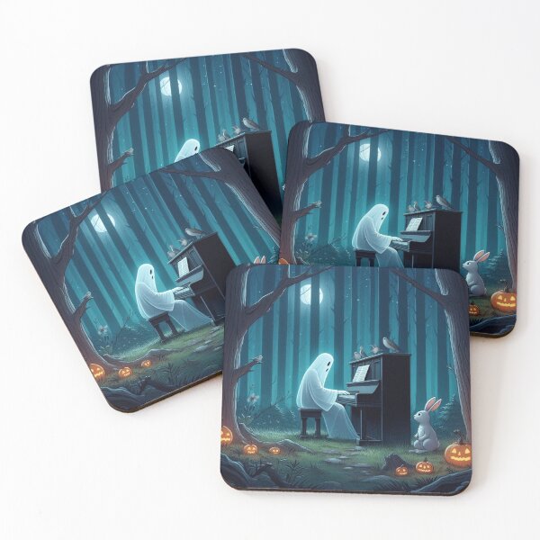 Item preview, cute ghost and white rabbit designed and sold by Dogandesighn.
