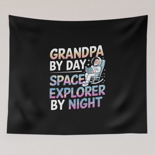 Item preview, Grandpa by Day, Space Explorer by Night – Sci-Fi Adventure Design designed and sold by MagicWander.