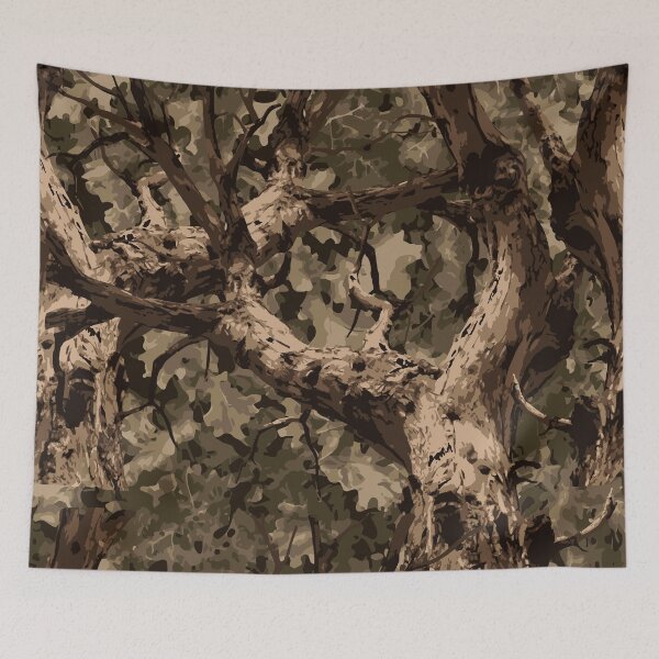 Item preview, camouflage, camouflage tshirt, rhodesian brushstroke, vintage bark camouflage, tree camouflage, oak camouflage, mossy oak camouflage,  designed and sold by Camo0godfather.