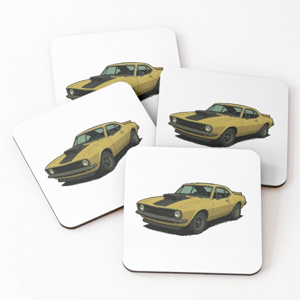 Aperçu de l'œuvre Muscle Car jaune créée et vendue par TheYeahStore.