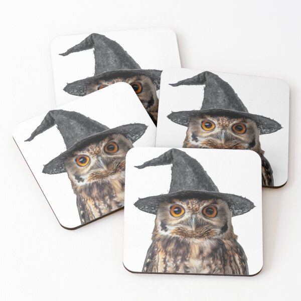 Item preview, Owl Bird Wearing Halloween Witch Hat designed and sold by LazyOwlStore.