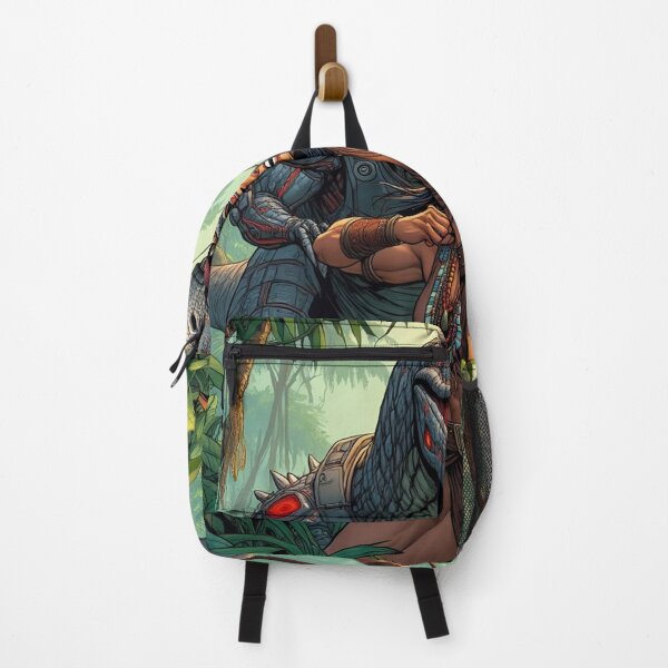 Item preview, Tyrannosaurus Rex robot Hunter Native American woman fantasy art graphic comic book illustration art designed and sold by Vintage Designs +.