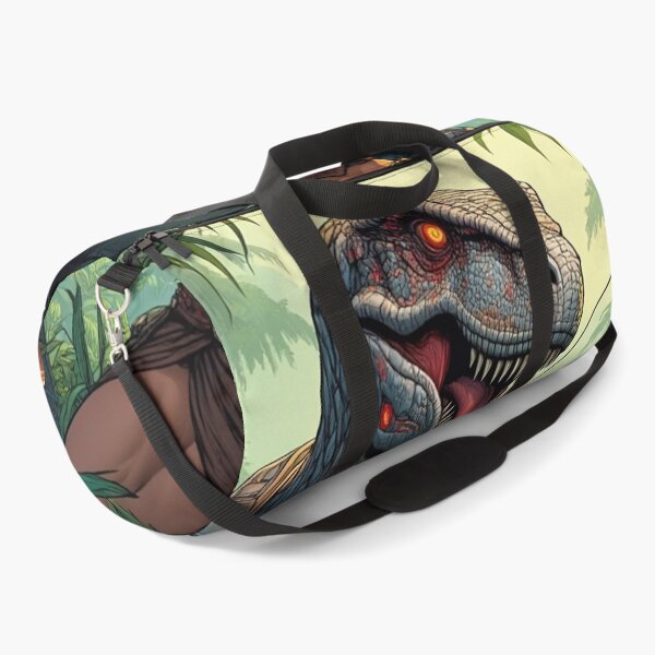 Item preview,  Tyrannosaurus Rex robot Hunter Native American woman fantasy art graphic comic book illustration art designed and sold by Vintage Designs +.