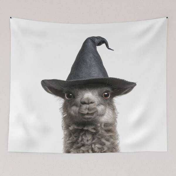 Item preview, Alpaca Wearing Halloween Witch Hat designed and sold by LazyOwlStore.