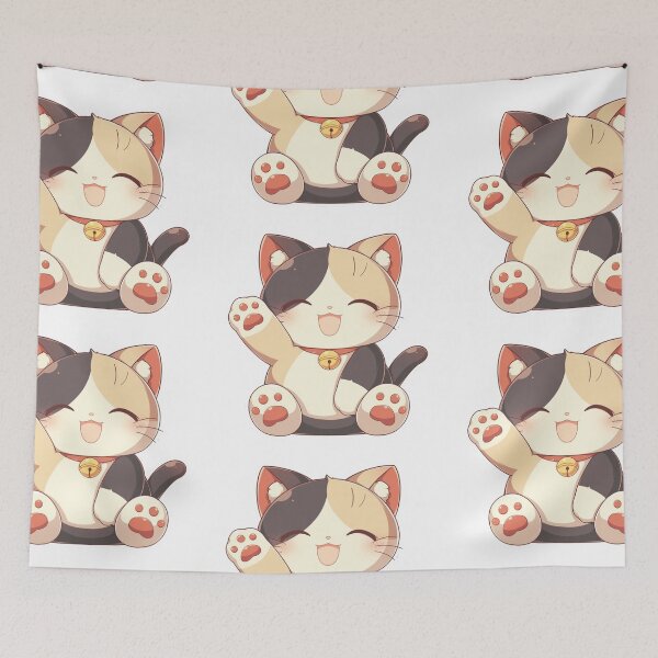 Item preview, Kawaii Maneki-neko 'beckoning cat' designed and sold by MendaciousMina.