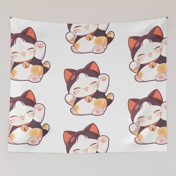 Item preview, Kawaii Maneki-neko 'beckoning cat' designed and sold by MendaciousMina.