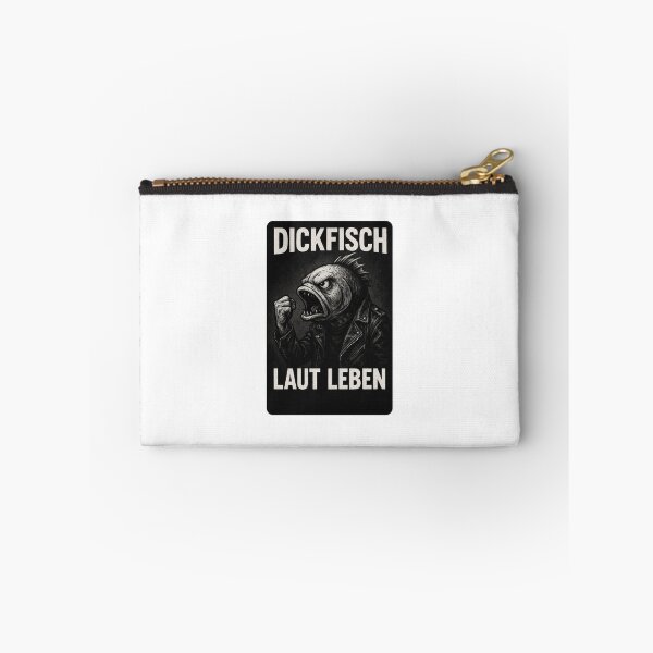Item preview, Dickfisch with raised fist, lettering "Dickfisch - Laut Leben" designed and sold by DickfischWear.