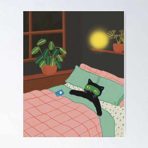 Artikel-Vorschau von Gute Nacht, schwarze Katze, designt und verkauft von dearfronds.
