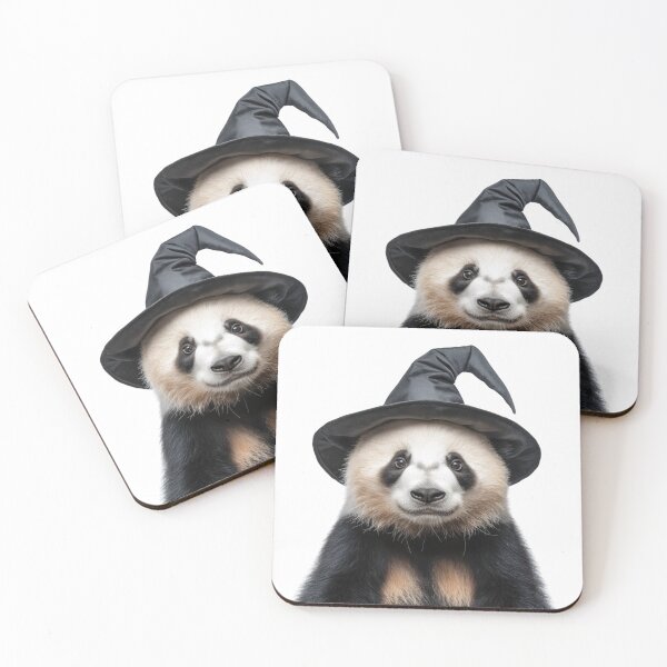 Item preview, Panda Wearing Halloween Witch Hat designed and sold by LazyOwlStore.