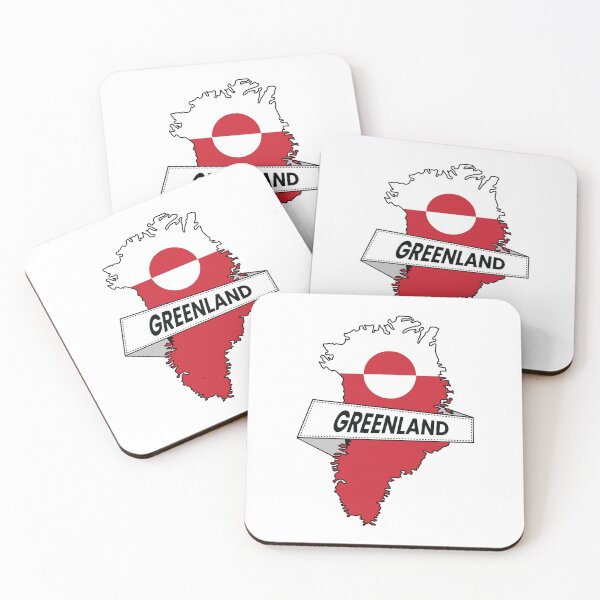 Item preview, Greenland flag map  designed and sold by dass-art.