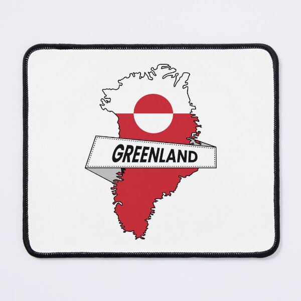 Item preview, Greenland flag map designed and sold by dass-art.