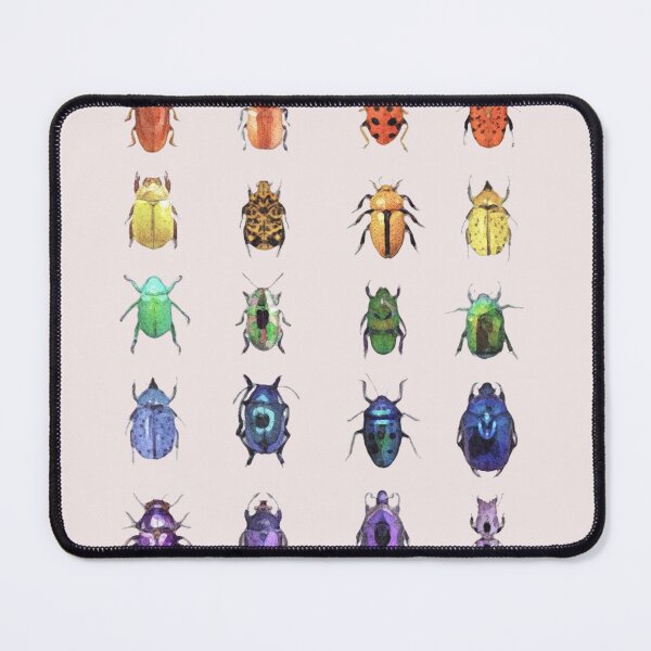 Item preview, rainbow beetles watercolor transparent designed and sold by pinkdrinksoul.