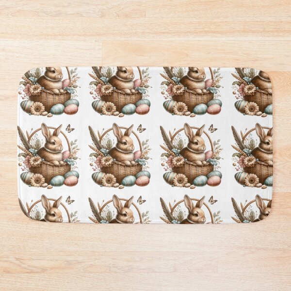 Item preview, Vintage basket, Easter eggs,Easter bunny, flowers, butterfly, pastell, romantic designed and sold by Coolparrotgirl.