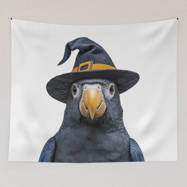 Item preview, Parrot bird Wearing Halloween Witch Hat designed and sold by LazyOwlStore.