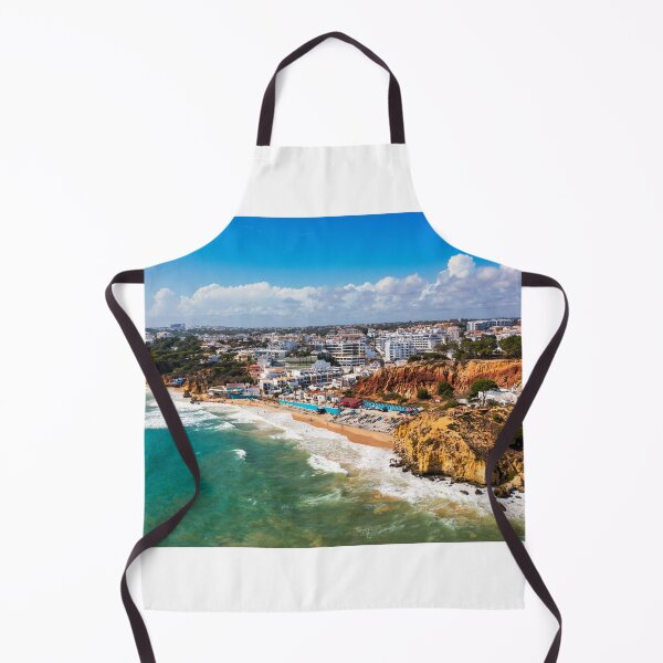 Item preview, Amazing view from the sky of town Olhos de Agua in Albufeira, Algarve, Portugal. Aerial coastal view of town Olhos de Agua, Albufeira area, Algarve, Portugal. designed and sold by Framed Horizons.