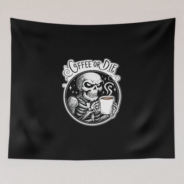 Item preview, Coffee and skull/Coffee or Die designed and sold by PrettyDecor.