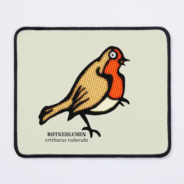 Item preview, Robin songbird Erithacus rubecula ornithology nature garden designed and sold by Luzi Illustrella.
