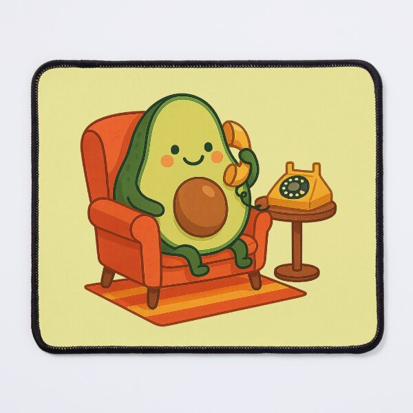 Item preview, Talking Avocado on Retro Couch designed and sold by GinColorist.