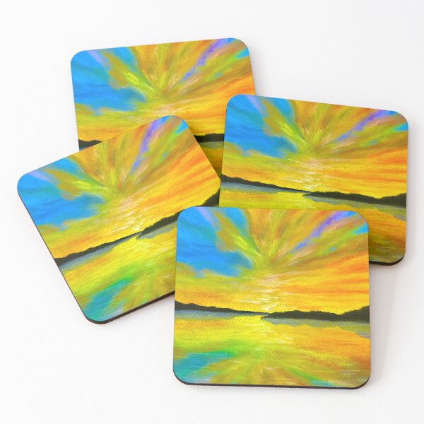 Item preview, The reflection of sunset landscape painting designed and sold by Takuma-Art.