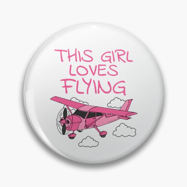 Item preview, This Girl Loves Flying, Female Pilot, Plane Aviation Enthusiast designed and sold by doodlerob.