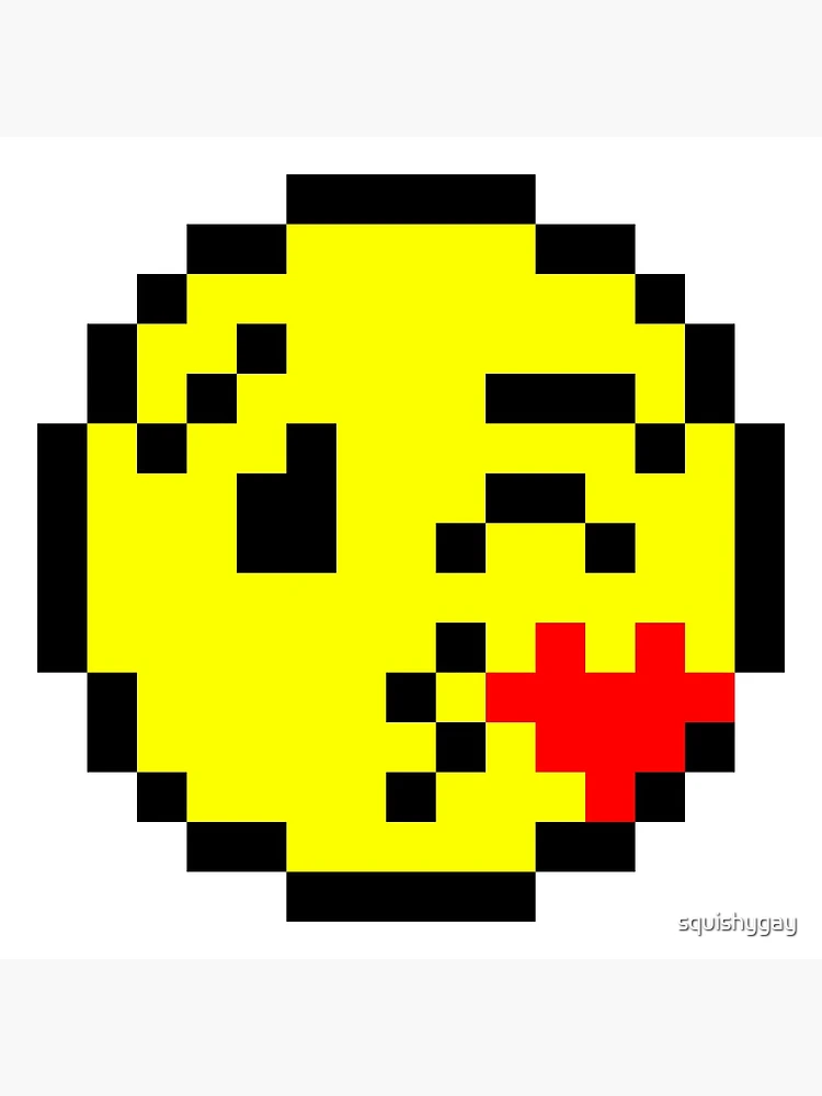 Pixel Kissy Face Emoji