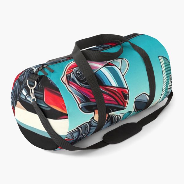 Item preview, Female Motorcyclist Taking a Break in Singapore – Stylish AI Design for Touring, Travel, and City Lovers on Apparel & Gear designed and sold by knalpot-design.