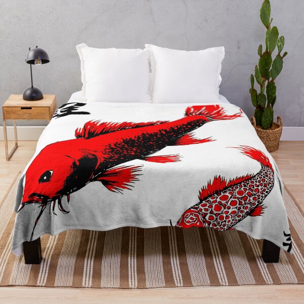 Item preview, Koi fish in japan style manga anime ink drawing kanji designed and sold by VonKalt.