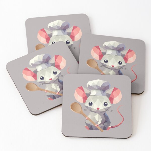 Item preview, Geometric chef mouse – culinary charm in a modern polygon look designed and sold by Kisho.