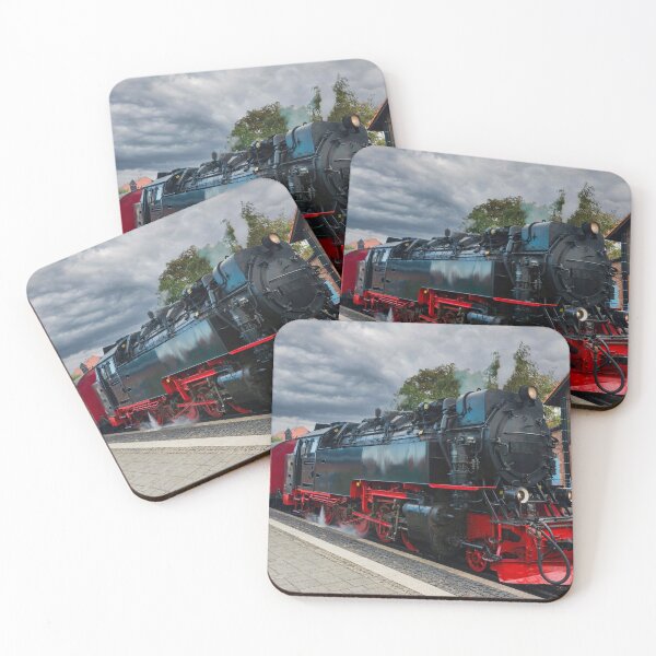 Item preview, old black steam locomotive still in use in Germany from Wernigerode to the hill called brocken in hte harz designed and sold by Por_photos.