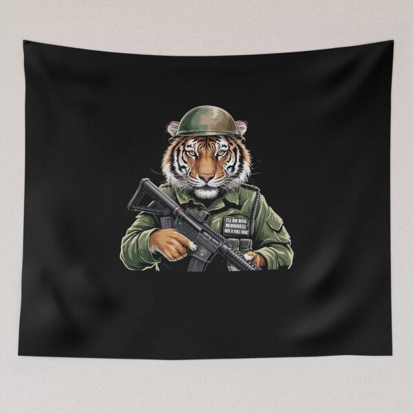 Item preview, I'll Die With Memories Not A Full Mag Tiger designed and sold by SurrealArtSzysz.