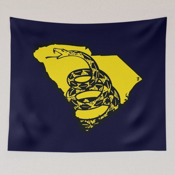 Item preview, SOUTH CAROLINA  - Libertarian - Don't Tread On Me Gadsden Snake on South Carolinian Map designed and sold by pelagio.