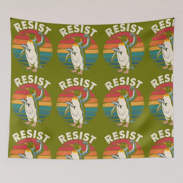 Item preview, penguin resist, penguin, cute, funny, penguins, animal, cartoon, bird designed and sold by happinesproject.