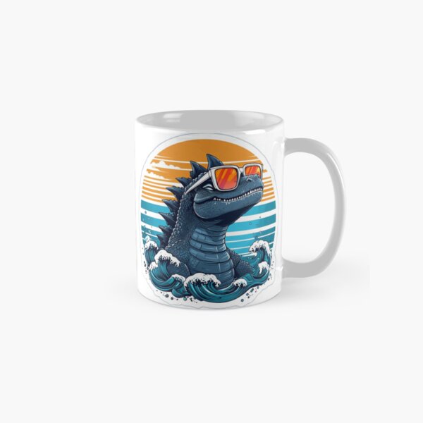 Item preview, Cool Godzilla Cartoon with Sunglasses designed and sold by lefterishalkida.