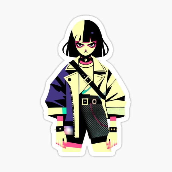 Super Angry Girl Sticker