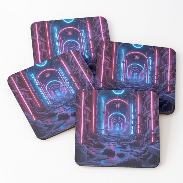 Item preview, Moon Psychedelic Visions Futuristic Elements Neon Colors Art designed and sold by ART ATTACK ZONE.
