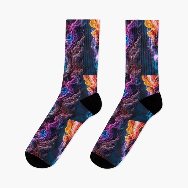 Item preview, Waves Psychedelic Visions Futuristic Elements Neon Colors Art designed and sold by ART ATTACK ZONE.
