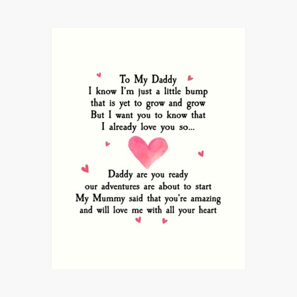 Item preview, A Loving Message to Daddy from Baby Bump designed and sold by Smell  Cloud.