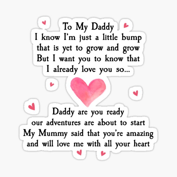 Item preview, A Loving Message to Daddy from Baby Bump designed and sold by Smell  Cloud.