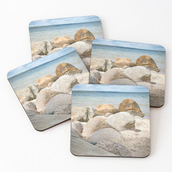 Item preview, beach with rochs in denmark trelde naes at the kattegat water designed and sold by Por_photos.