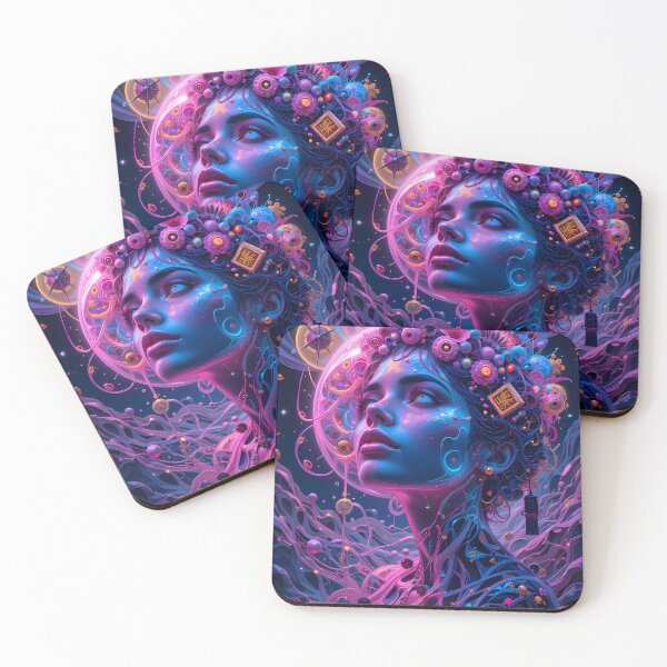 Item preview, Clarity Visions Futuristic Elements Neon Colors Art designed and sold by ART ATTACK ZONE.