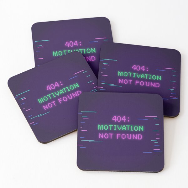 Item preview, 404 Motivation Not Found Neon Tech designed and sold by STEAM & DREAM.
