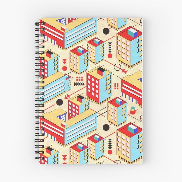 Item preview, Bauhaus City Architecture with Buildings in Bright Primary Colors designed and sold by vinpauld.