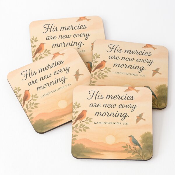 Item preview, Lamentations 3:23 – His Mercies Are New Every Morning designed and sold by Luxe & Lovely Finds.
