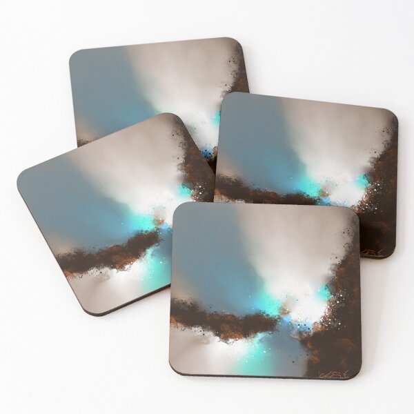 Item preview, Rock of Ages - Brown Turquoise Abstract designed and sold by Joey Santiago.