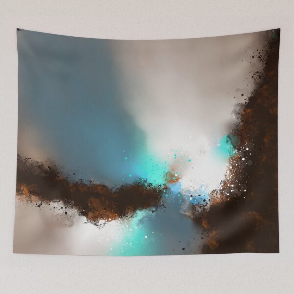 Item preview, Rock of Ages - Brown Turquoise Abstract designed and sold by Joey Santiago.