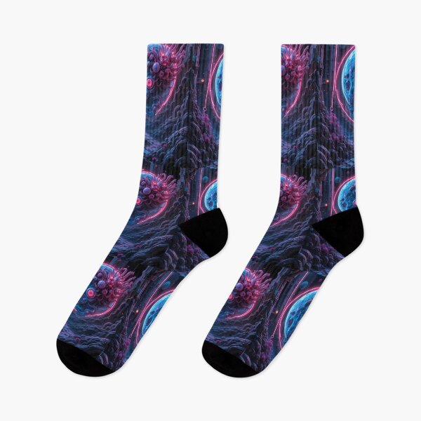 Item preview, Hearty Visions Futuristic Elements Neon Colors Art designed and sold by ART ATTACK ZONE.