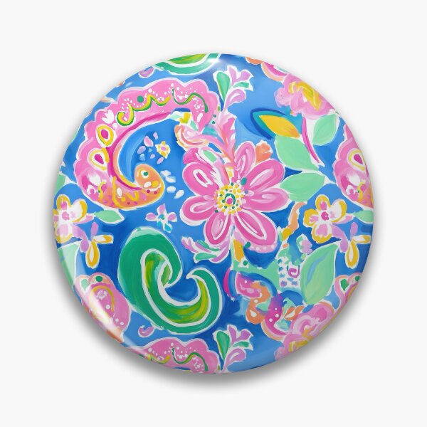 Item preview, Preppy Grandmillennial paisley in pink, blue, green, yellow designed and sold by SophieClimaArt.