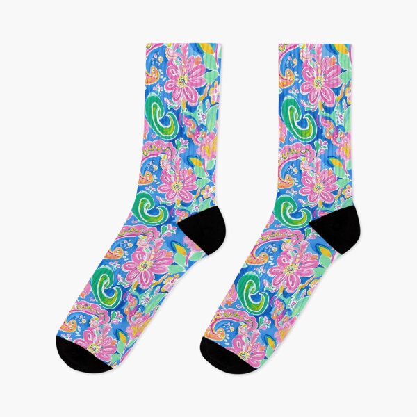Item preview, Preppy Grandmillennial paisley in pink, blue, green, yellow designed and sold by SophieClimaArt.