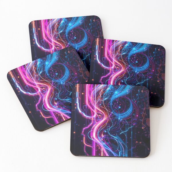 Item preview, Phoenix Visions Futuristic Elements Neon Colors Art designed and sold by ART ATTACK ZONE.