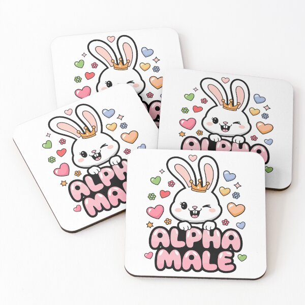Item preview, Cute Alpha Male Bunny – Kawaii Power Vibes designed and sold by BeamiCreations.